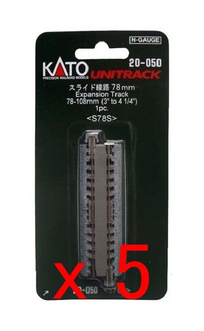 Other 5x Kato 20-050 Expansion Track 78mm-108mm (3'-4 1/4') S78S (1pc.) (N Scale) 3 Other 5x Kato 20-050 Expansion Track 78mm-108mm (3'-4 1/4') S78S (1pc.) (N Scale)