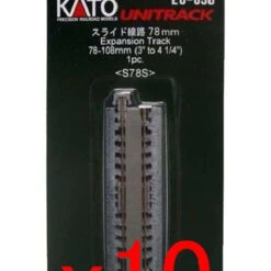 Other 10x Kato 20-050 Expansion Track 78mm-108mm (3'-4 1/4') S78S (1pc.) (N Scale)