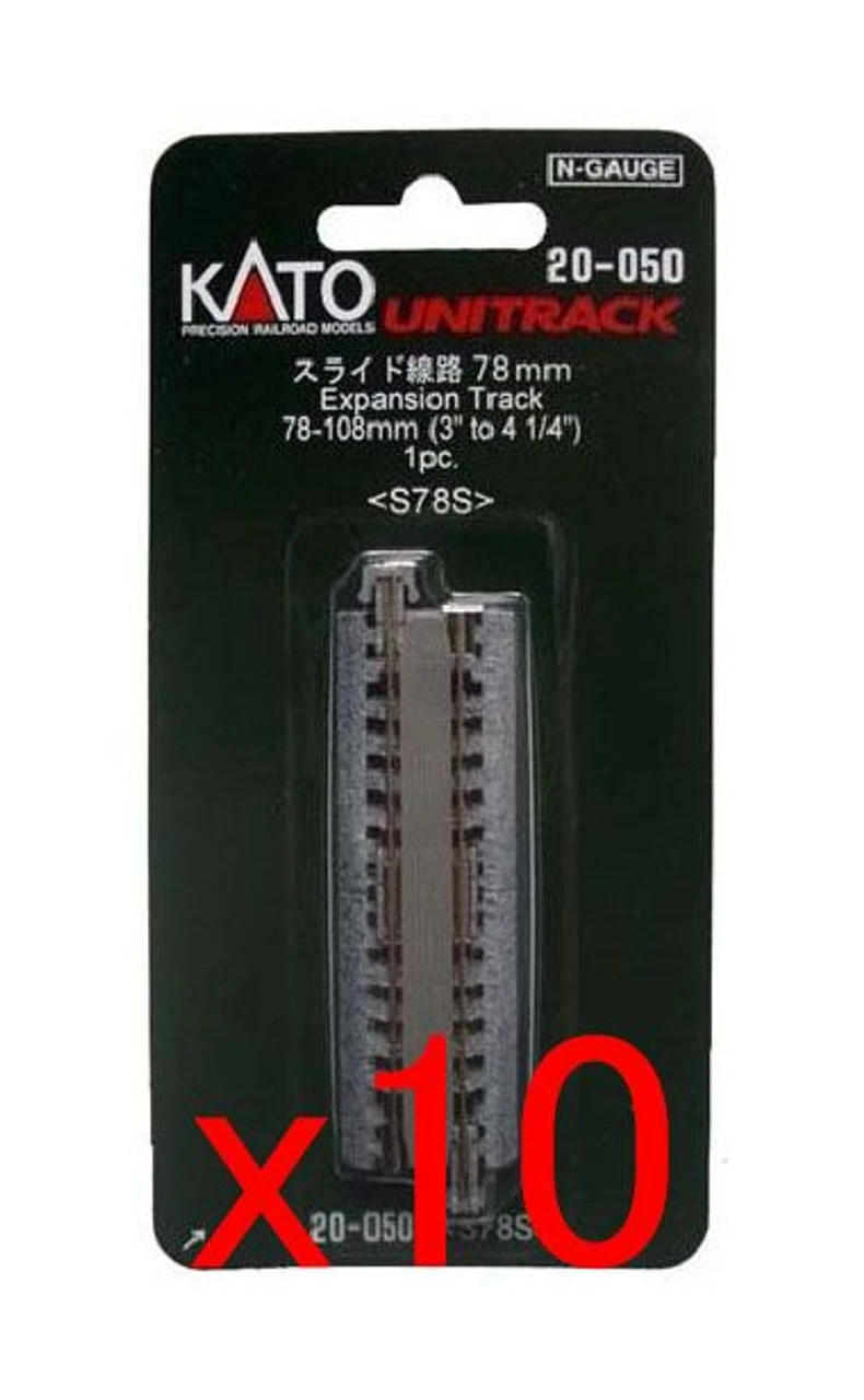 Other 10x Kato 20-050 Expansion Track 78mm-108mm (3'-4 1/4') S78S (1pc.) (N Scale) 3 Other 10x Kato 20-050 Expansion Track 78mm-108mm (3'-4 1/4') S78S (1pc.) (N Scale)