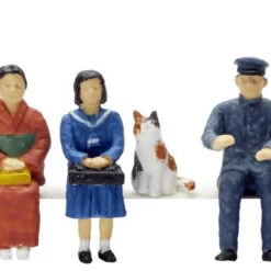 Tomytec Ningen 80 Series People At Nekoya Line A 1/80 N Scale