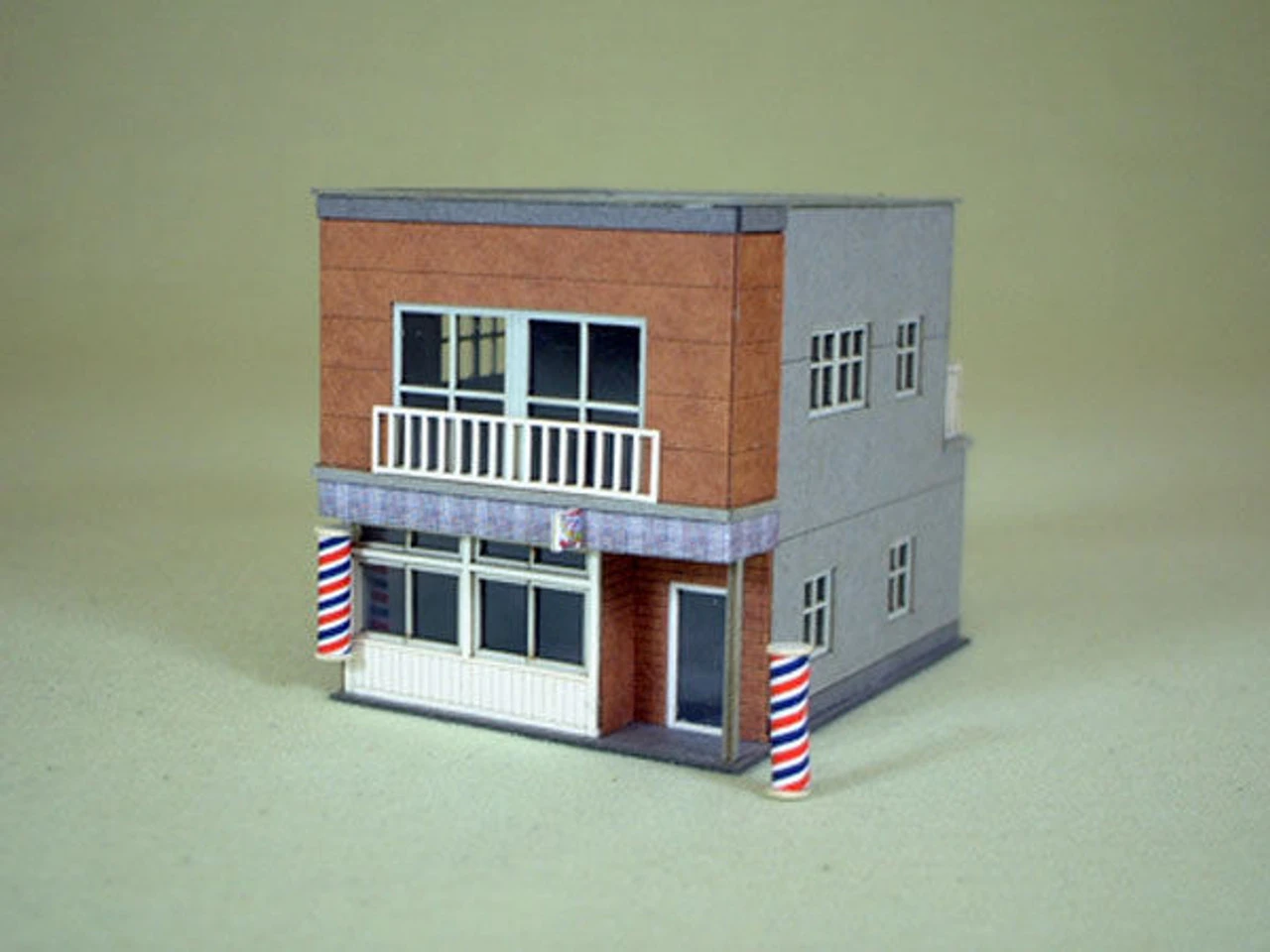 Sankei MP03-21 Barber Shop 1/150 N Scale Paper Kits 3 Sankei MP03-21 Barber Shop 1/150 N Scale Paper Kits