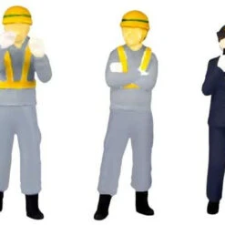 Plum Super Mini Figure #10 Expert Railway Workers 2 1/80 Scale (HO Scale)