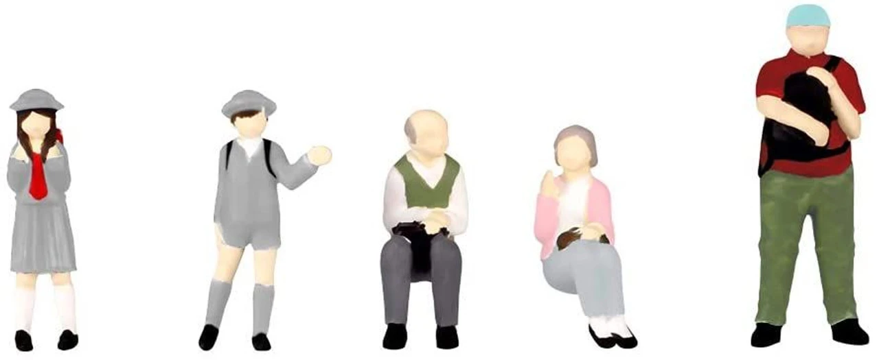 Plum Super Mini Figure #12 People At The Bus Stop 2 1/80 Scale (HO Scale) 3 Plum Super Mini Figure #12 People At The Bus Stop 2 1/80 Scale (HO Scale)