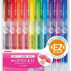 Zebra Optex 1 EX Highlighter Pen 10 Color Set