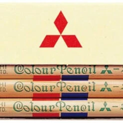 Mitsubishi Pencil Red And Blue (Vermilion And Indigo) Round Body Pencil 2667EW (1 Dozen)
