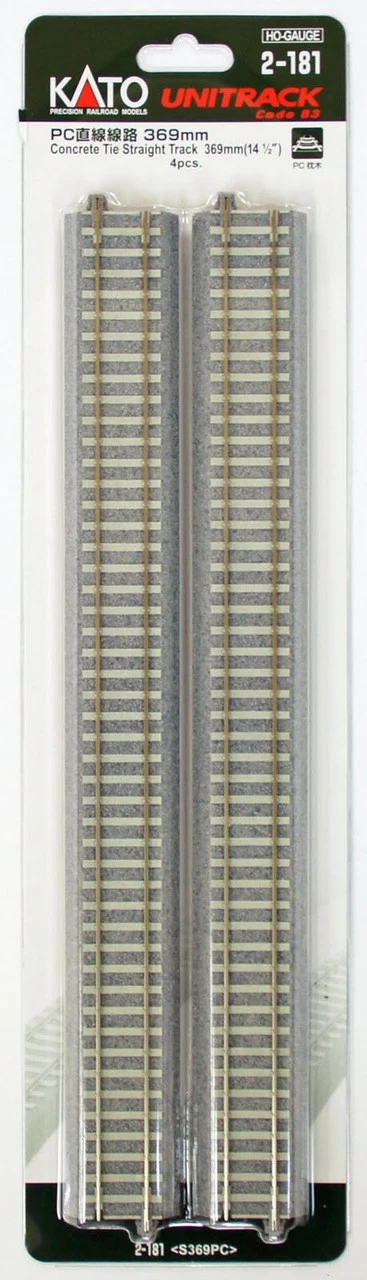 Kato 2-181 Concrete Tie 369mm (14 1/2') Straight Track S369PC (HO Scale) 3 Kato 2-181 Concrete Tie 369mm (14 1/2') Straight Track S369PC (HO Scale)