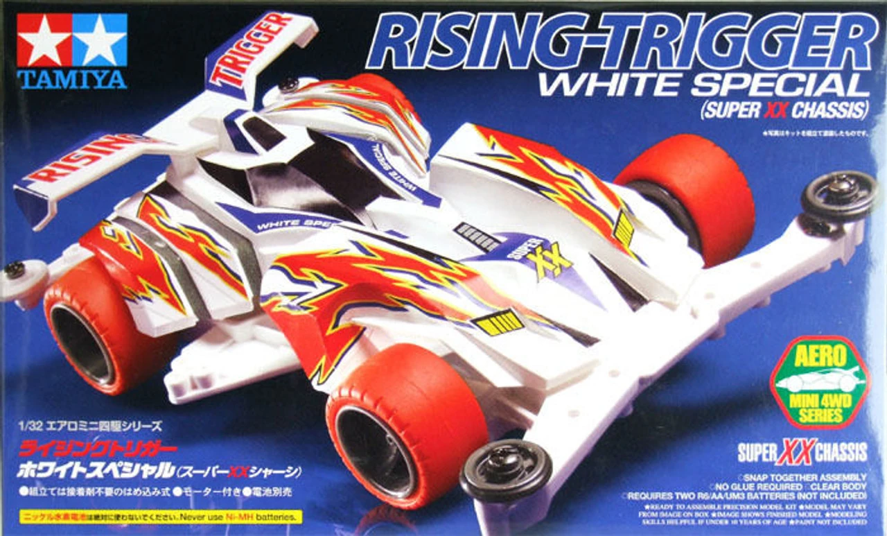 Tamiya 19619 Mini 4WD Rising Trigger White Special (Super XX Chassis) 1/32 3 Tamiya 19619 Mini 4WD Rising Trigger White Special (Super XX Chassis) 1/32